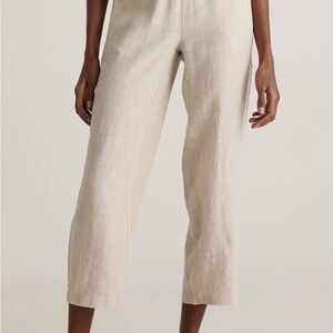 Quince Natural Linen Ankle Crop Pants